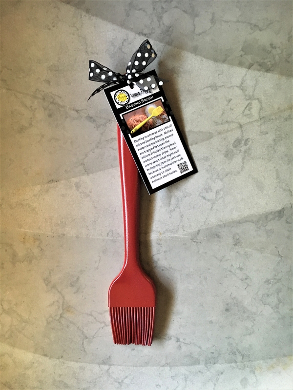 Basting Brush, Silicone, Red with Hang Tag